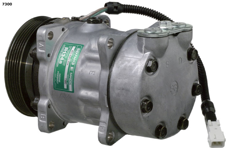 Compresor Aire Acondicionado Sanden 7H13 (AX II, Berlingo, ZX, 106 II, 205, 306, 309,Partner)
