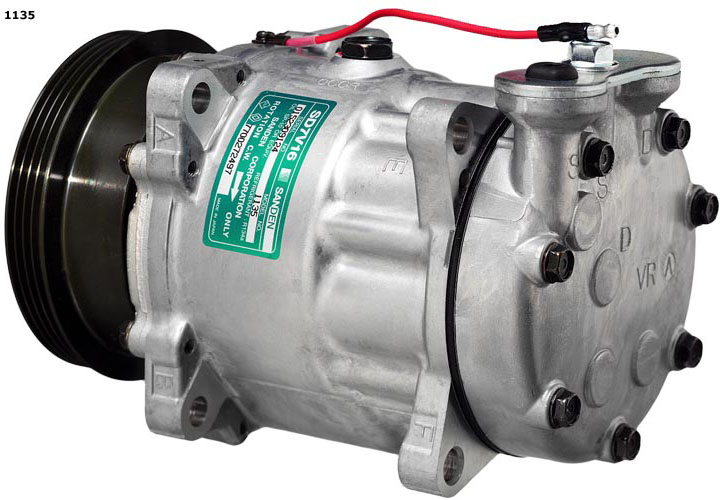 Compresor De Aire Acondicionado Sanden SD 7V16 (Clio, Clio II, Kangoo, Megane, Scenic)