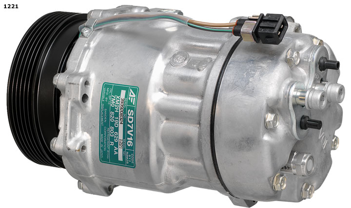 Compresor De Aire Acondicionado Sanden SD 7V16 (Bora, New Beettle, Golf, Polo, Octavia, A3, TT, Galaxy)